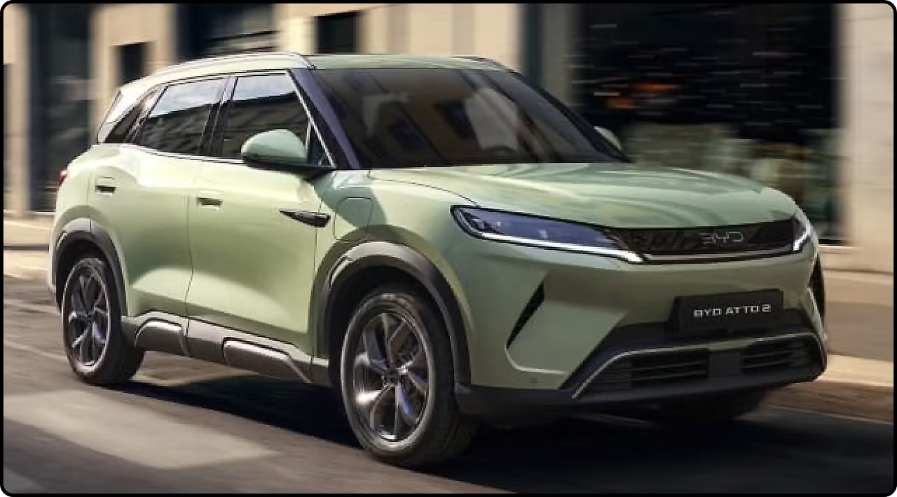 BYD Atto 2 Midsize Electric SUV Launched in India  – Features, Specs, Price & Range
