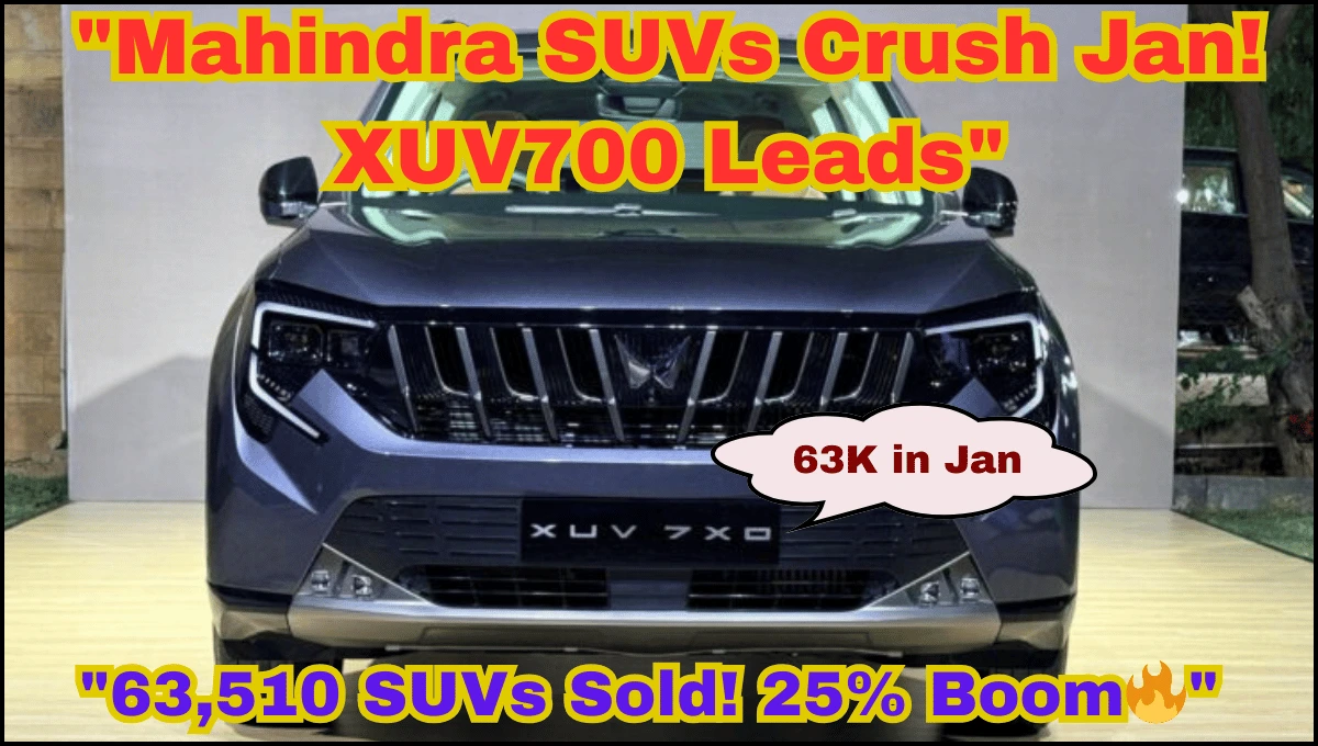 Mahindra SUV Sales January 2026